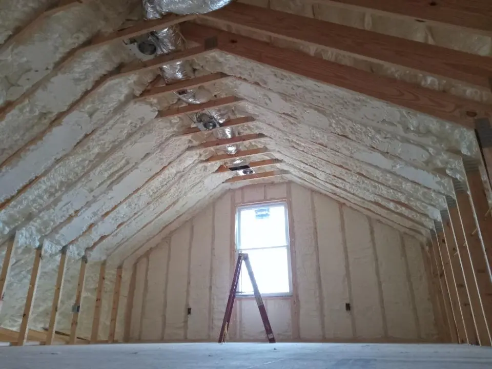 Spray foam roofing application for Crawl Space Insulation project in North Royalton